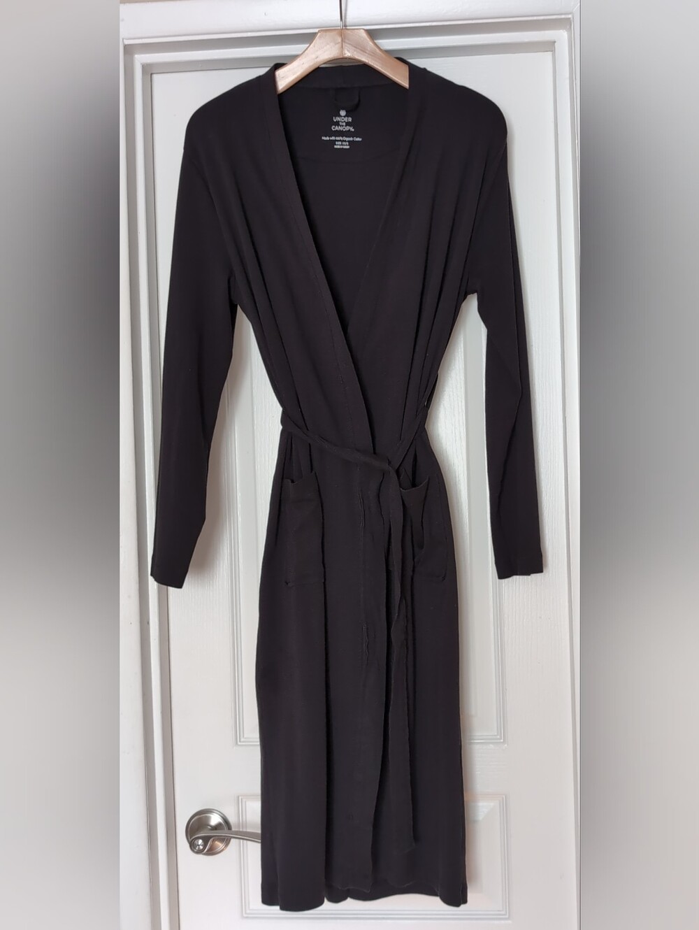 Under The Canopy Organic Cotton Long Sleeve Wrap Robe